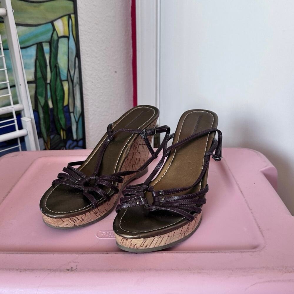 banana republic wedge sandal heels vintage